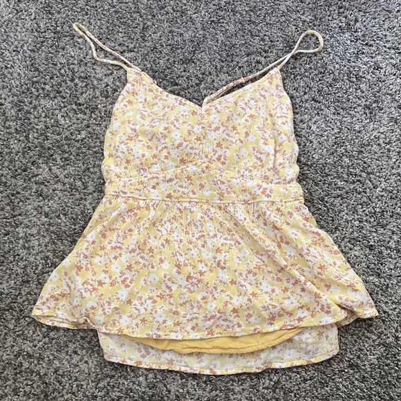 Abercrombie & Fitch Flowy Open Back Tank Top - Picture 1 of 4